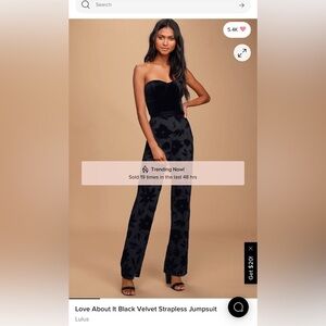Lulu's Elegant Black Strapless Jumpsuit